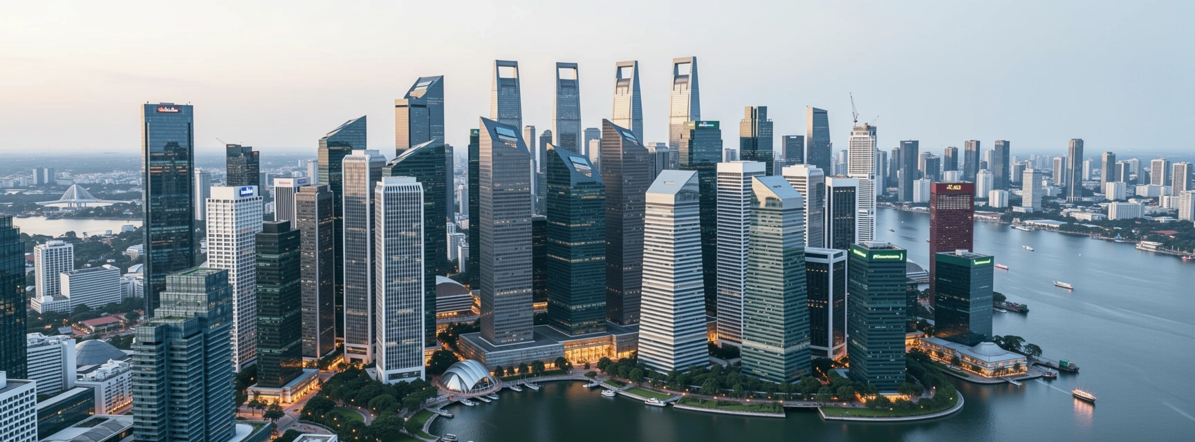 Strategic view of Singapore business district